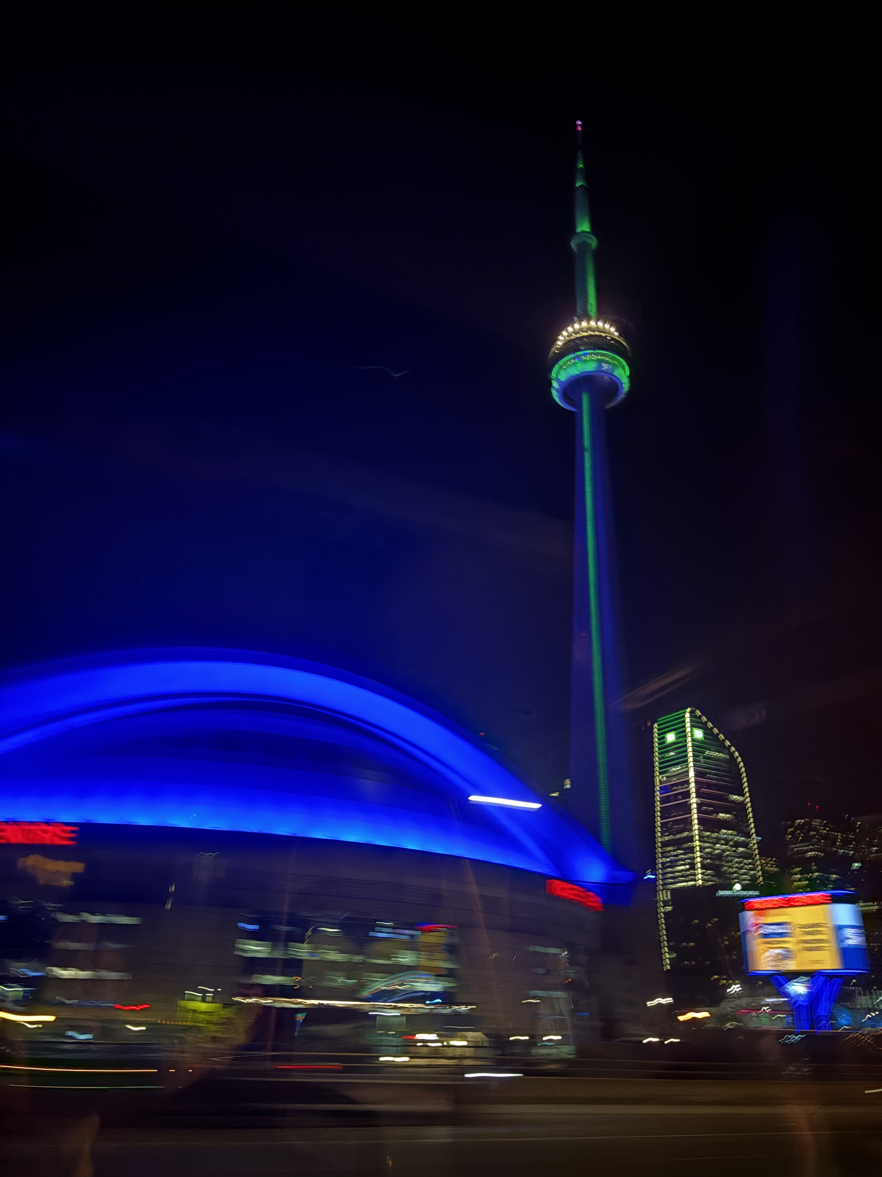 Toronto city skyline at night