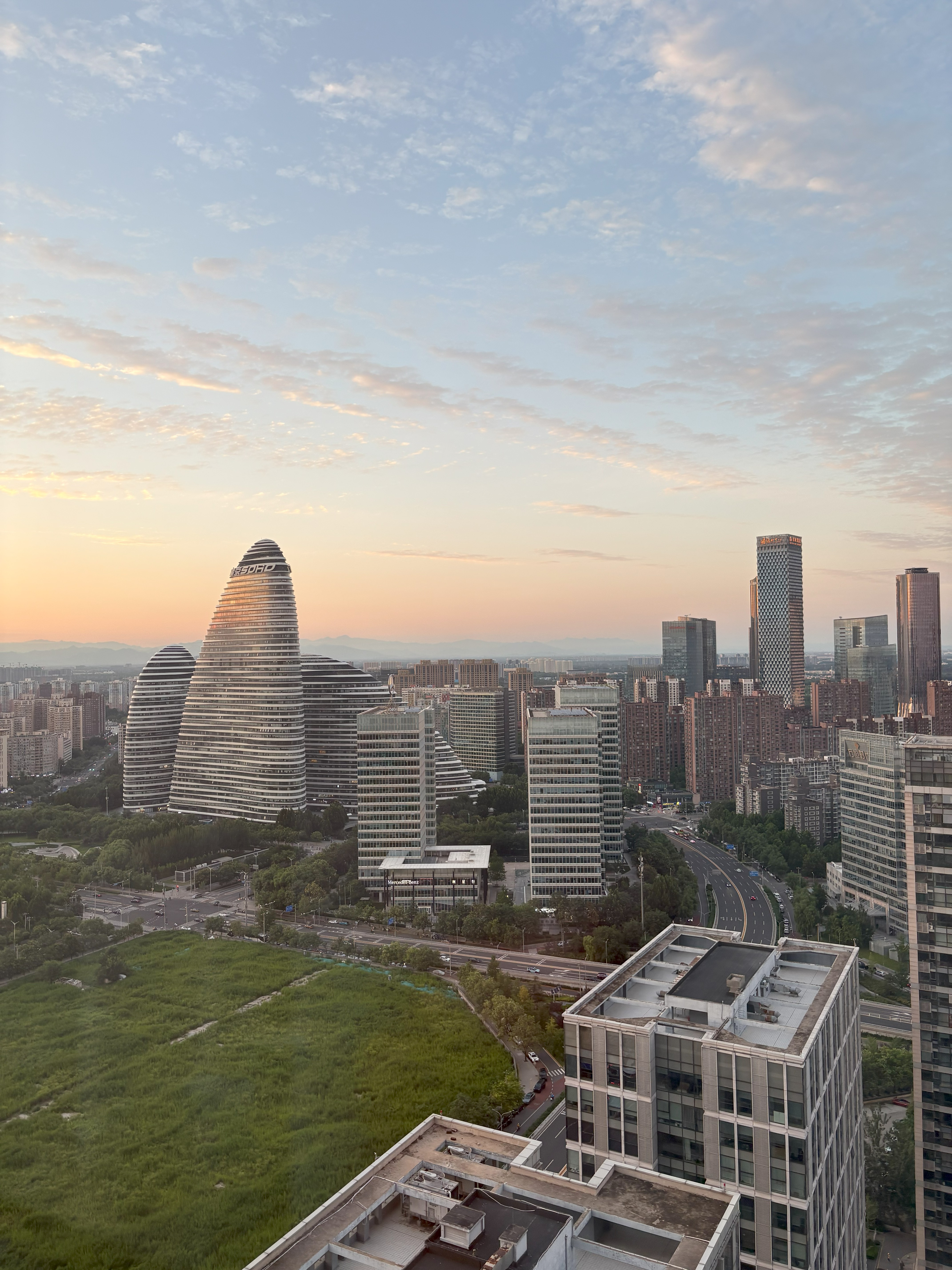 Beijing skyline at sunset