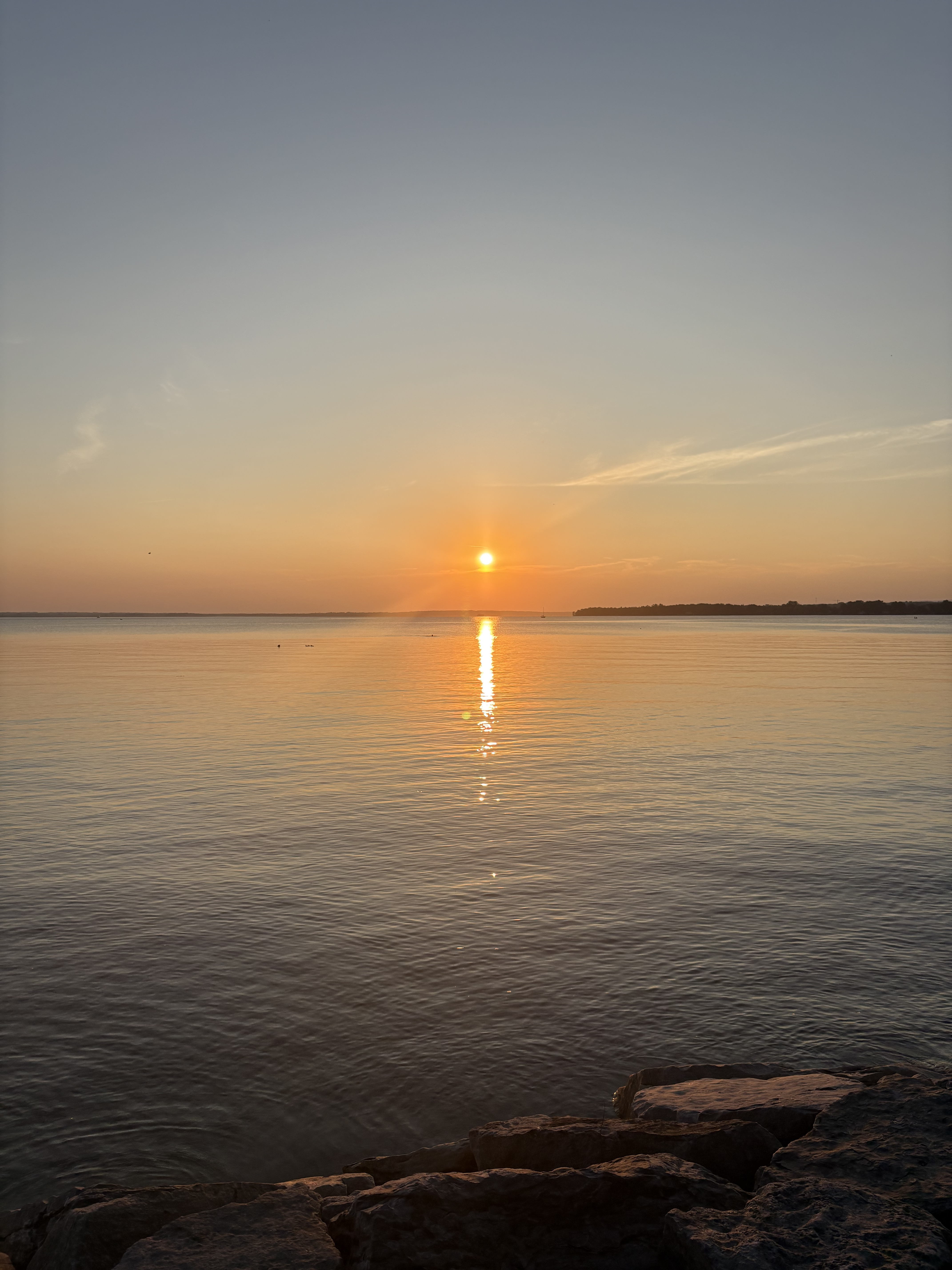 Sunset over water