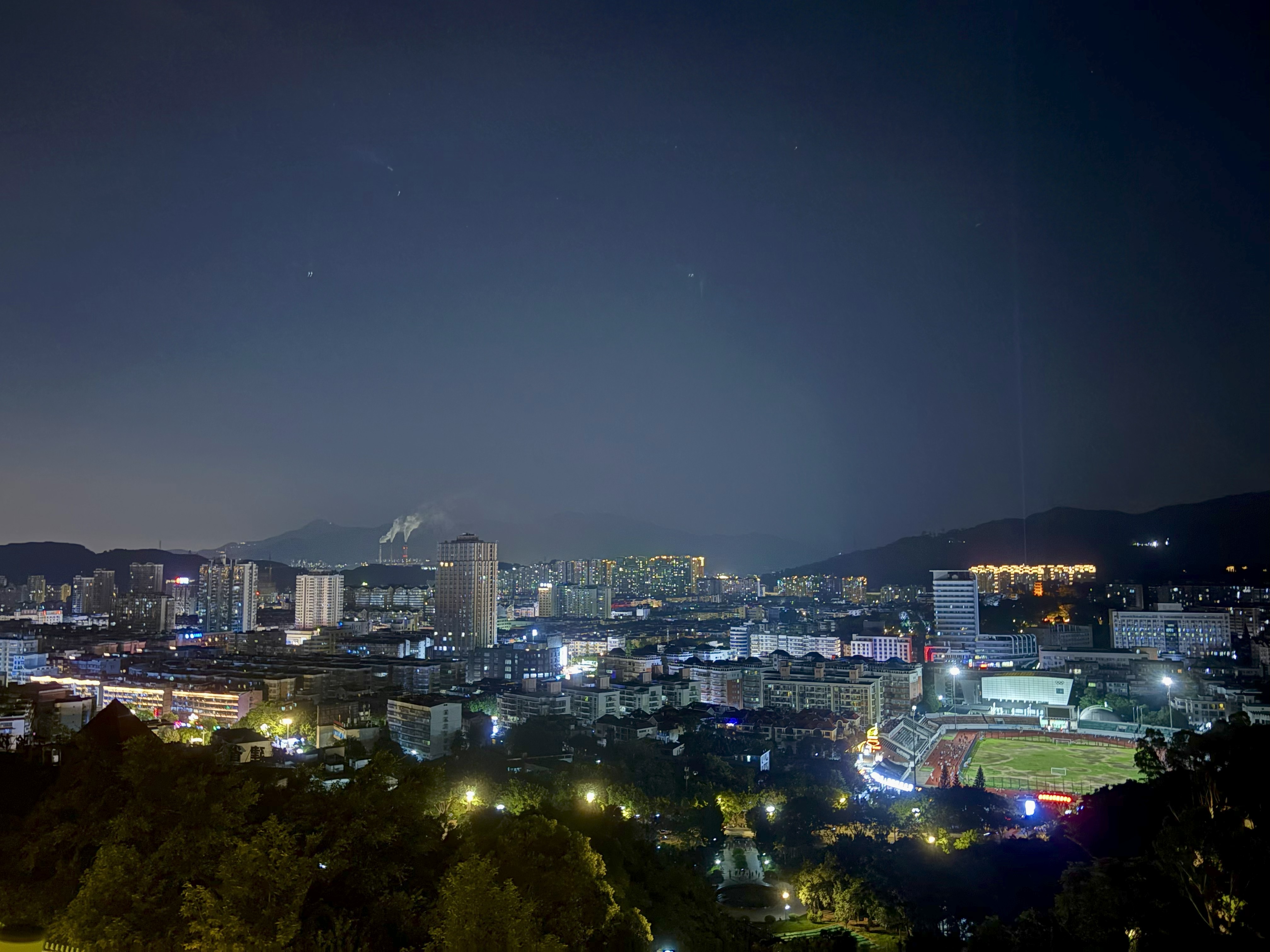 Skyline of Changle at night