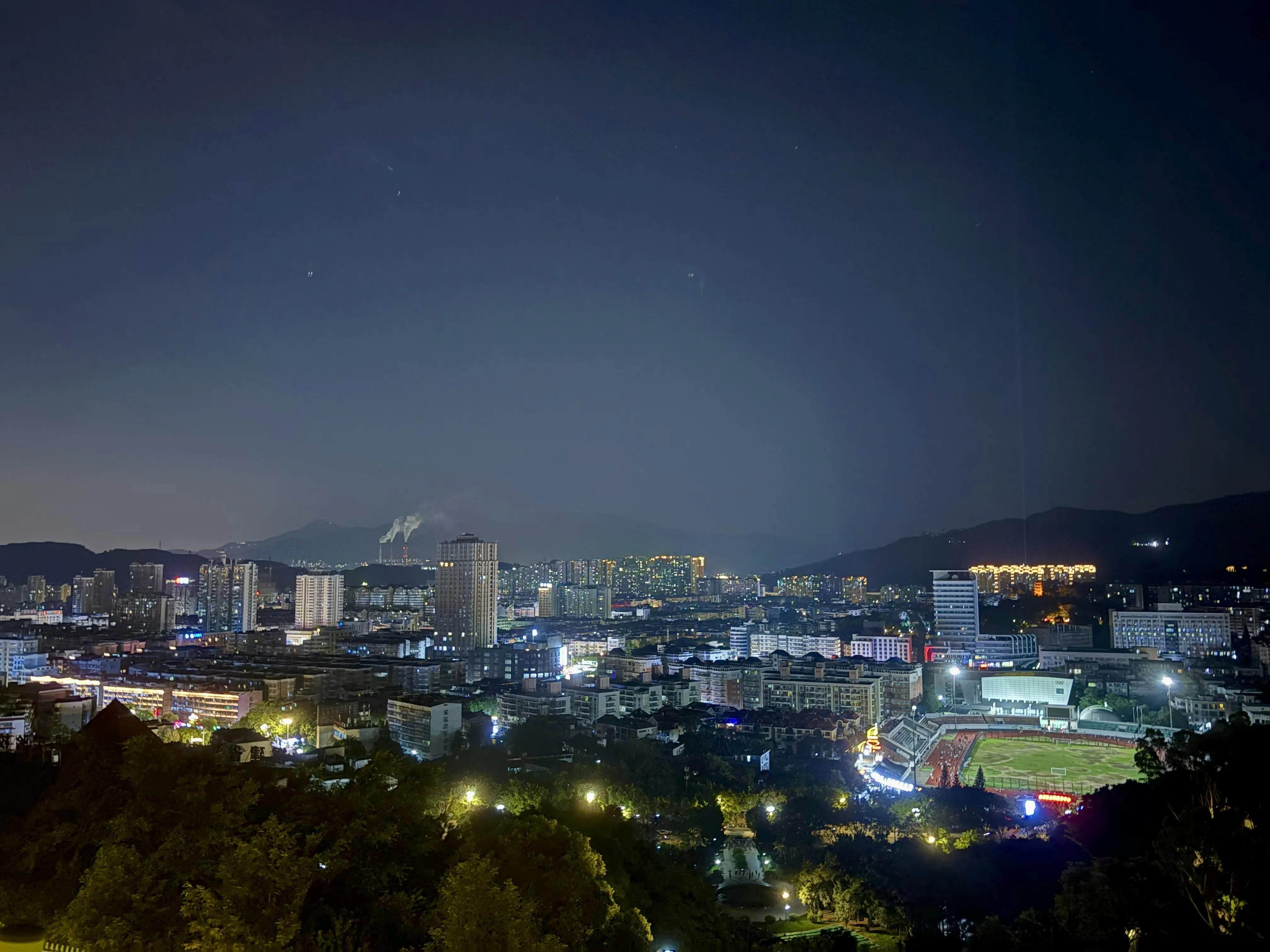Skyline of Changle at night