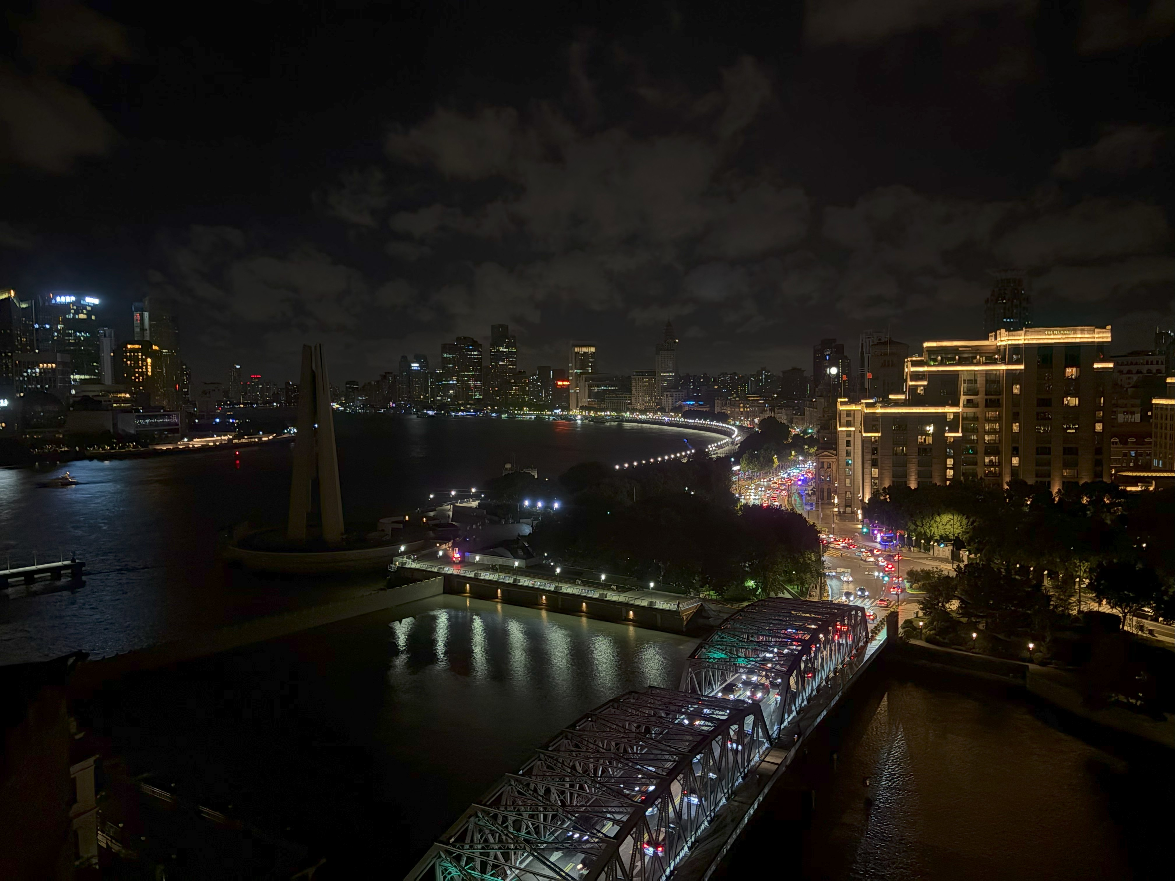 View of Waitan at night