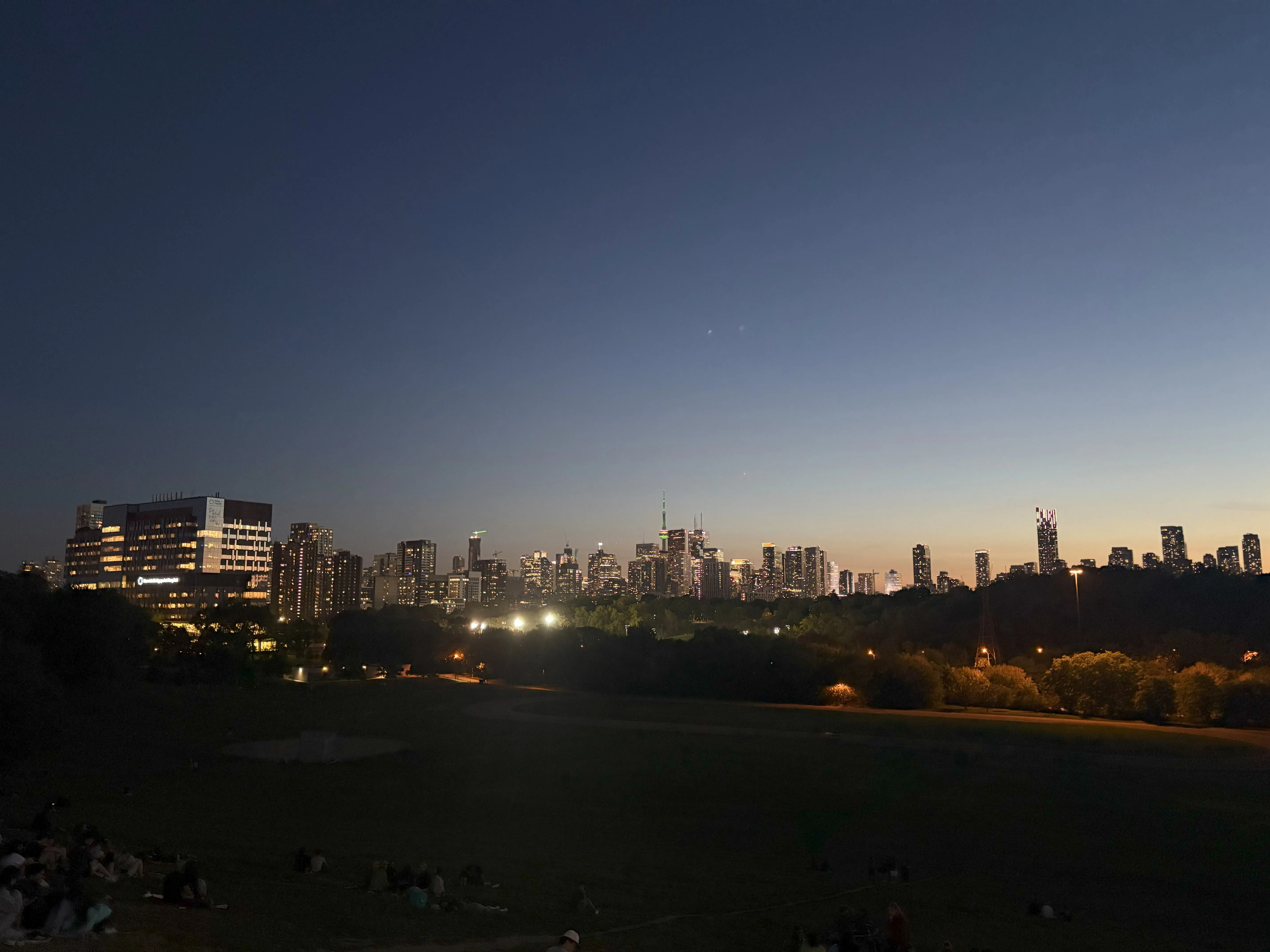 Toronto city skyline at night