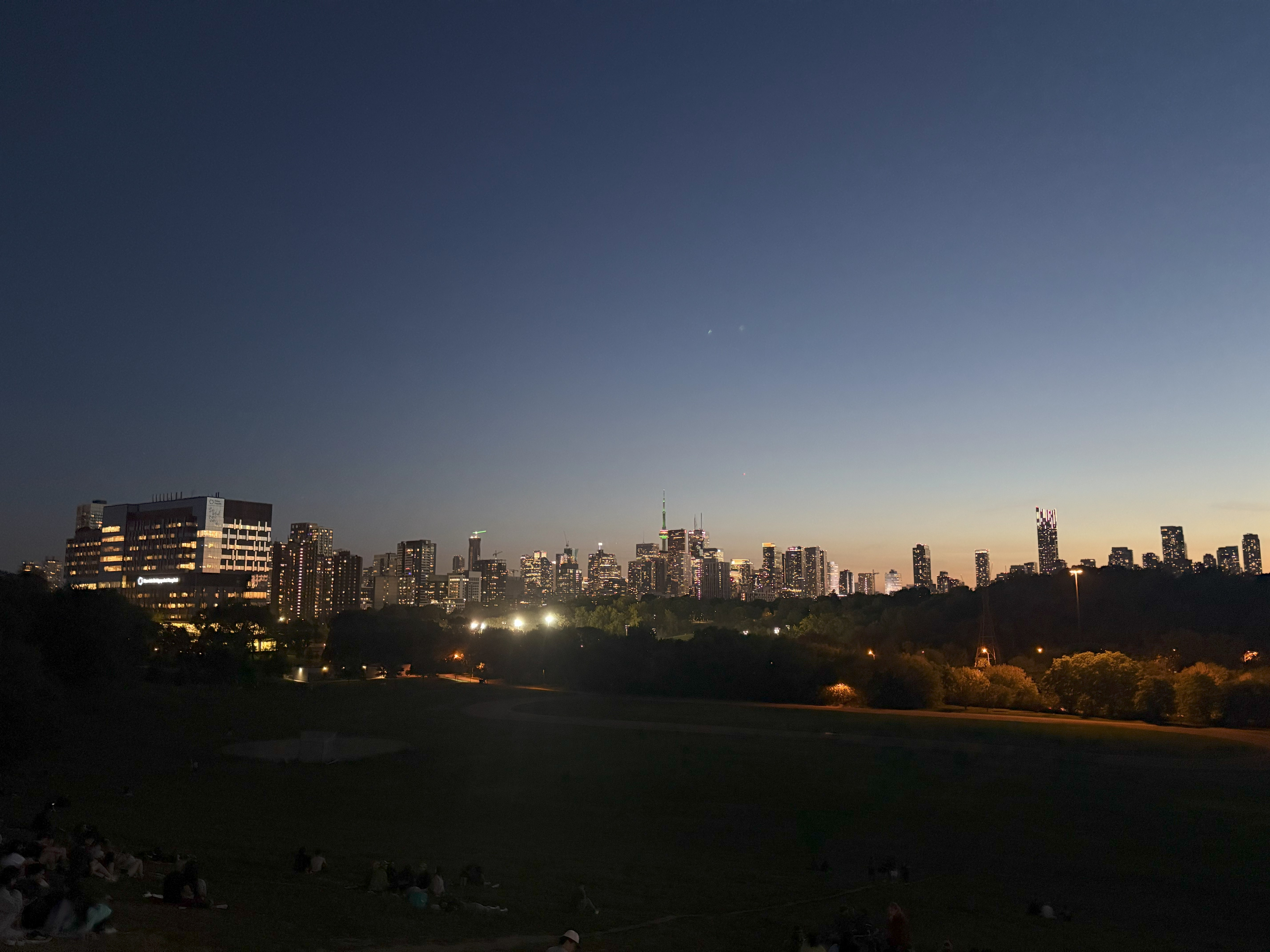 Toronto city skyline at night
