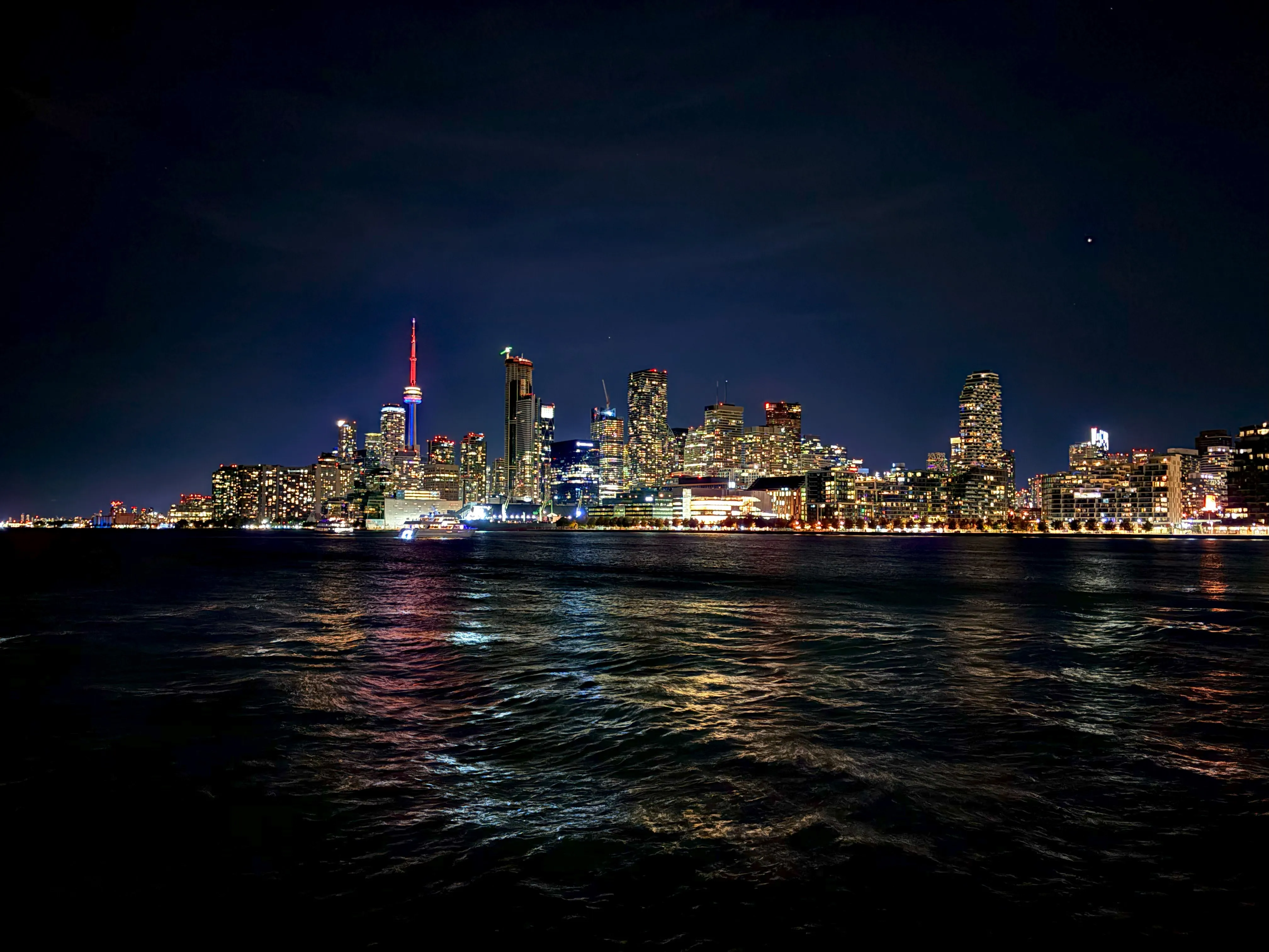 Toronto city skyline at night