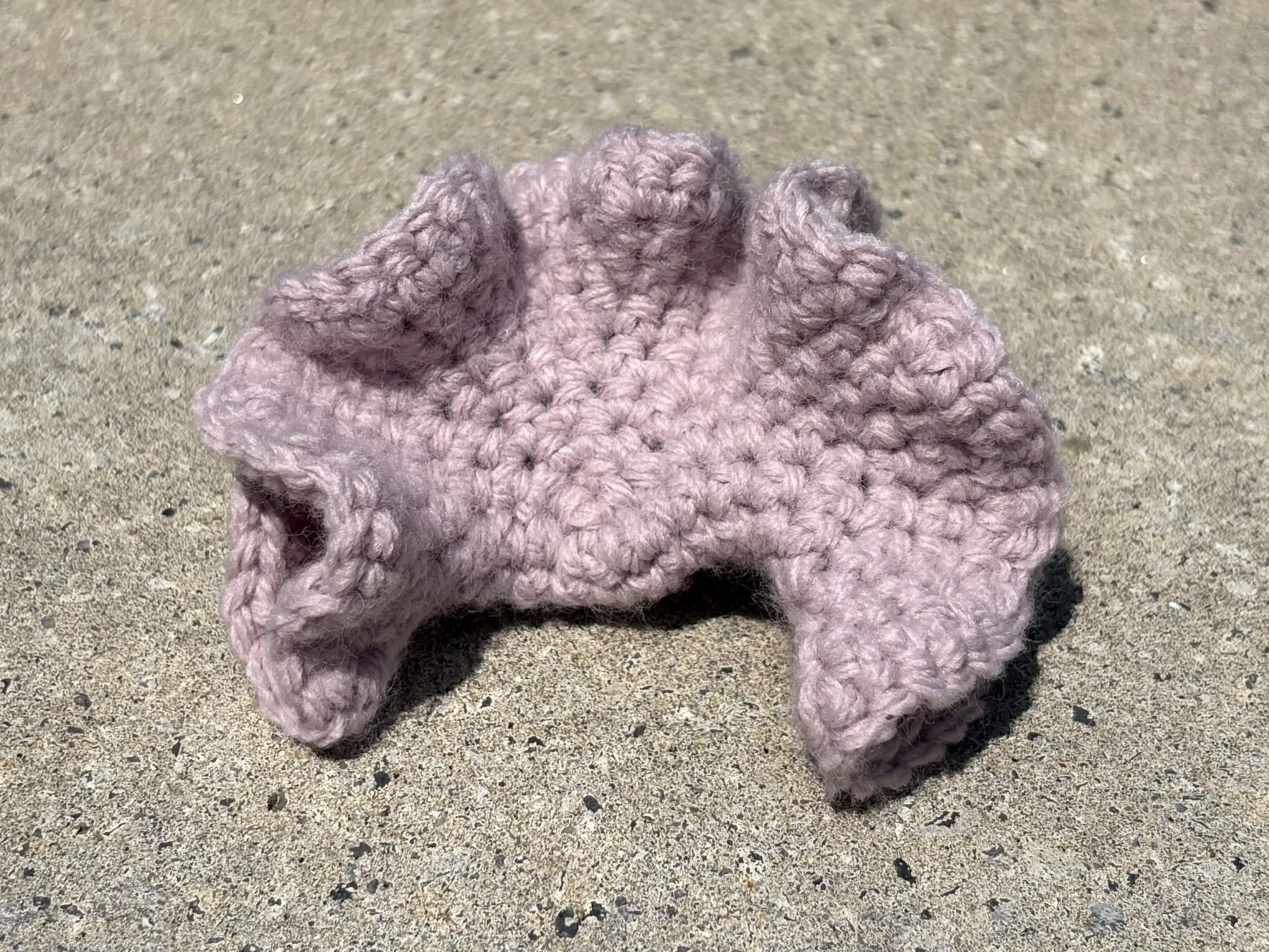 Folded view of crocheted hyperbolic plane