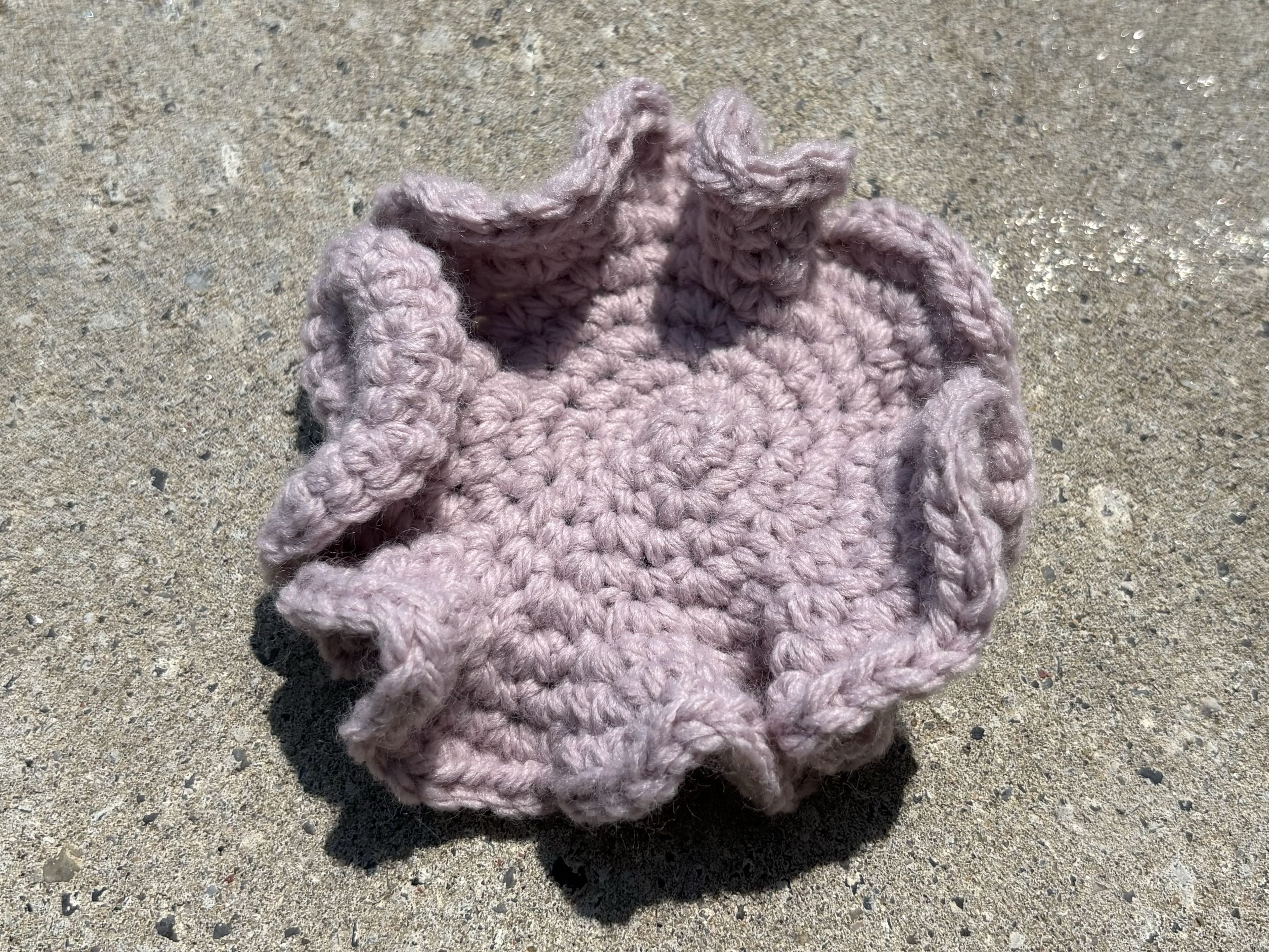 Top view of crocheted hyperbolic plane