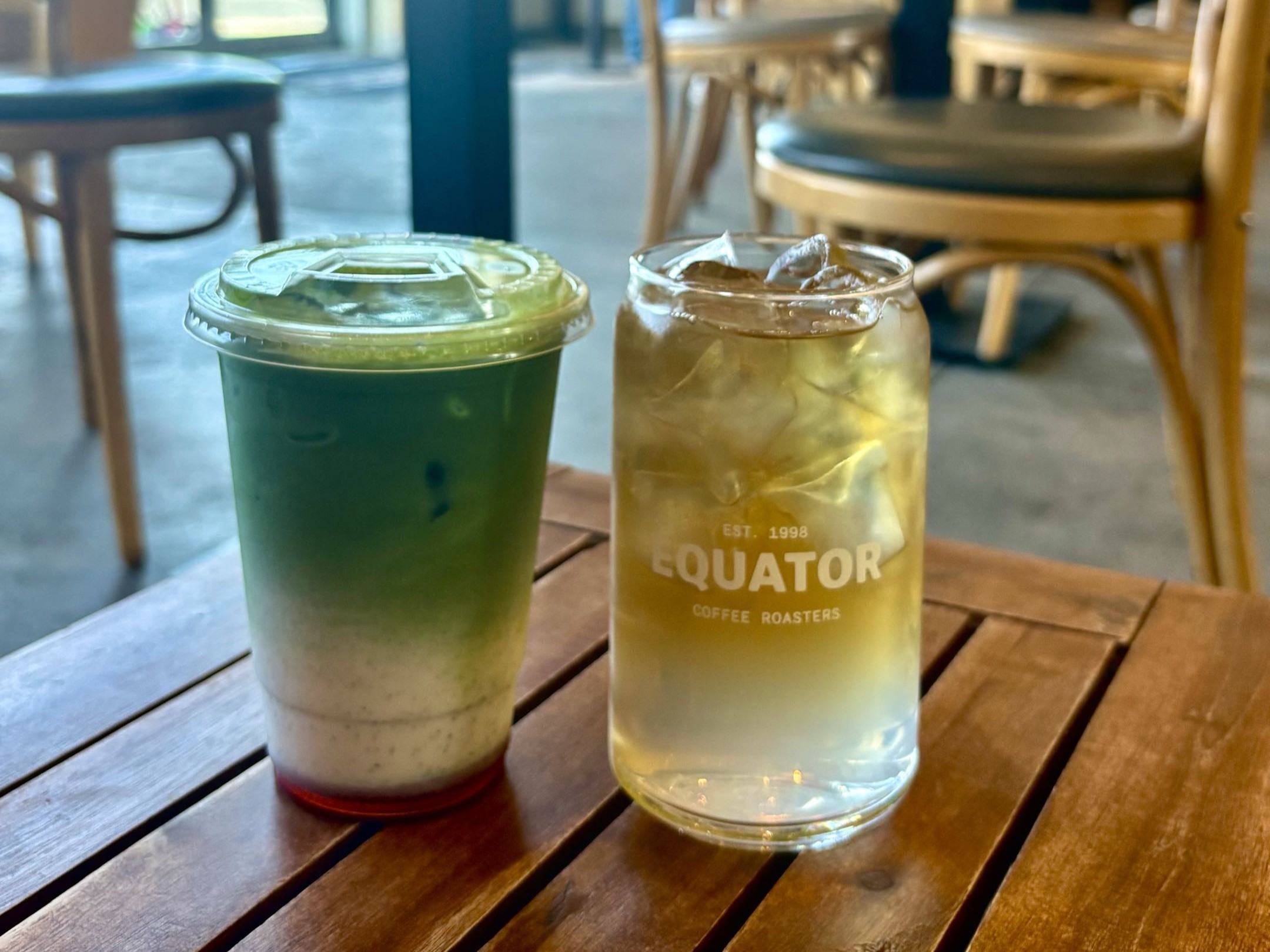 Drinks at the cafe