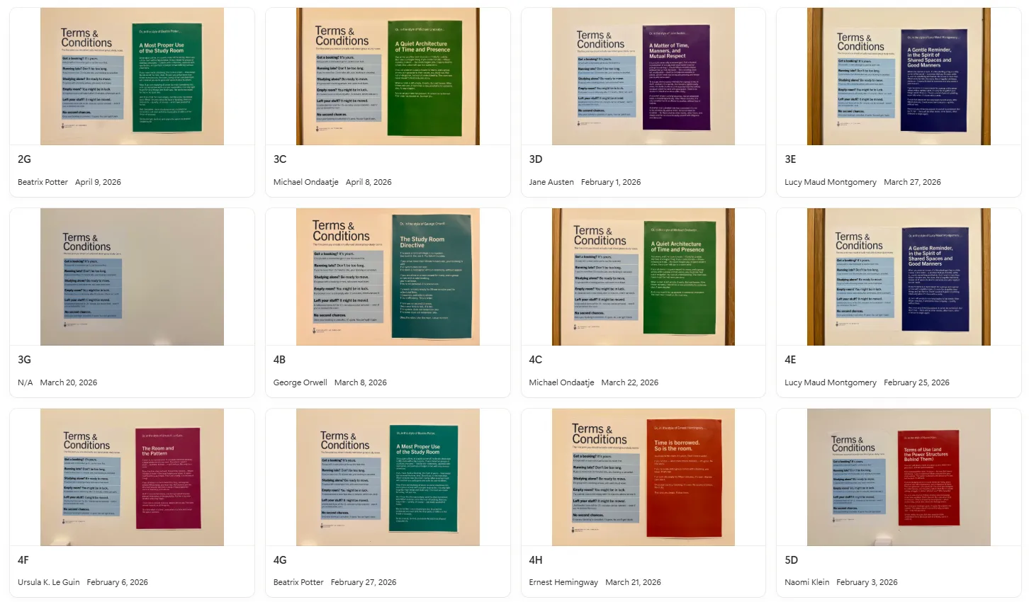 Gallery of Terms & Conditions